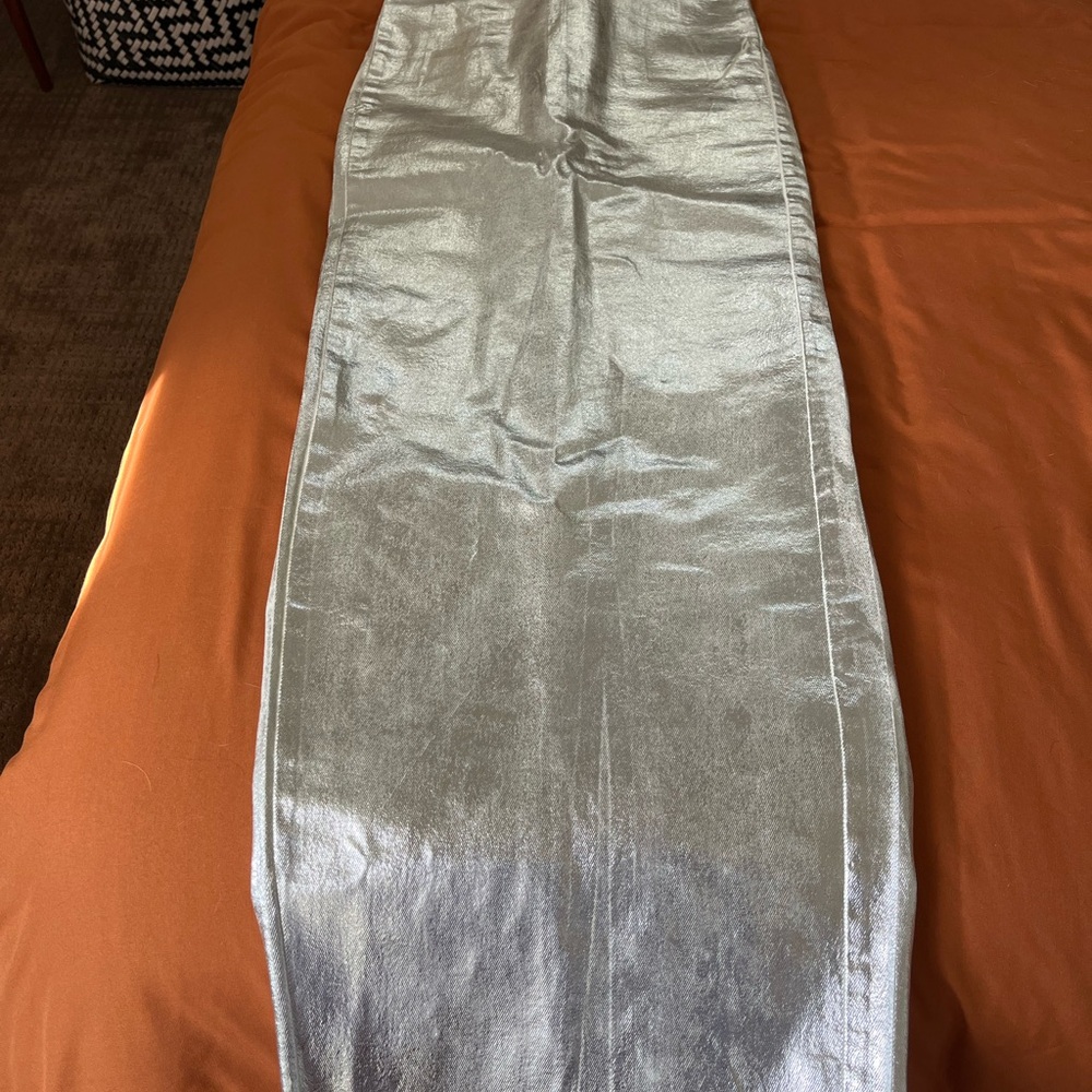 Silver Denim Tube Dress